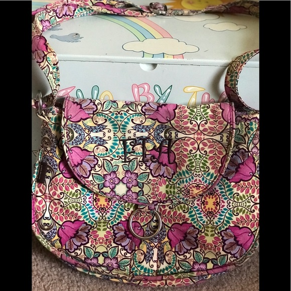 Initials Inc Flower Embroidered Shoulder Bag - Picture 8 of 8